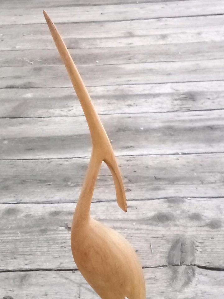 Holzkranich, Design Klassiker, 1970, Deko, Naturmaterial, Kranich in Duderstadt