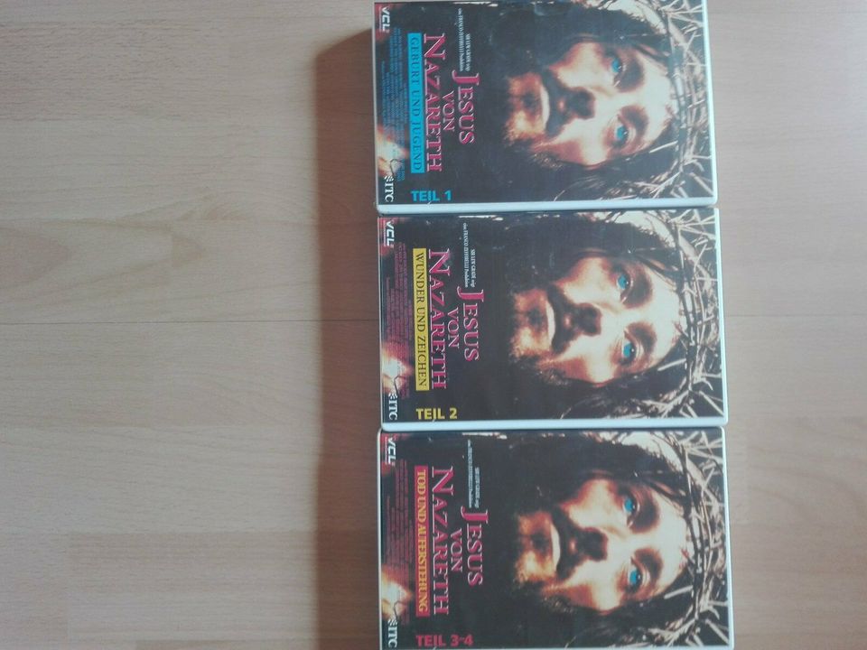 Jesus von Nazareth 3 VHS Videokassetten in Arnshöfen