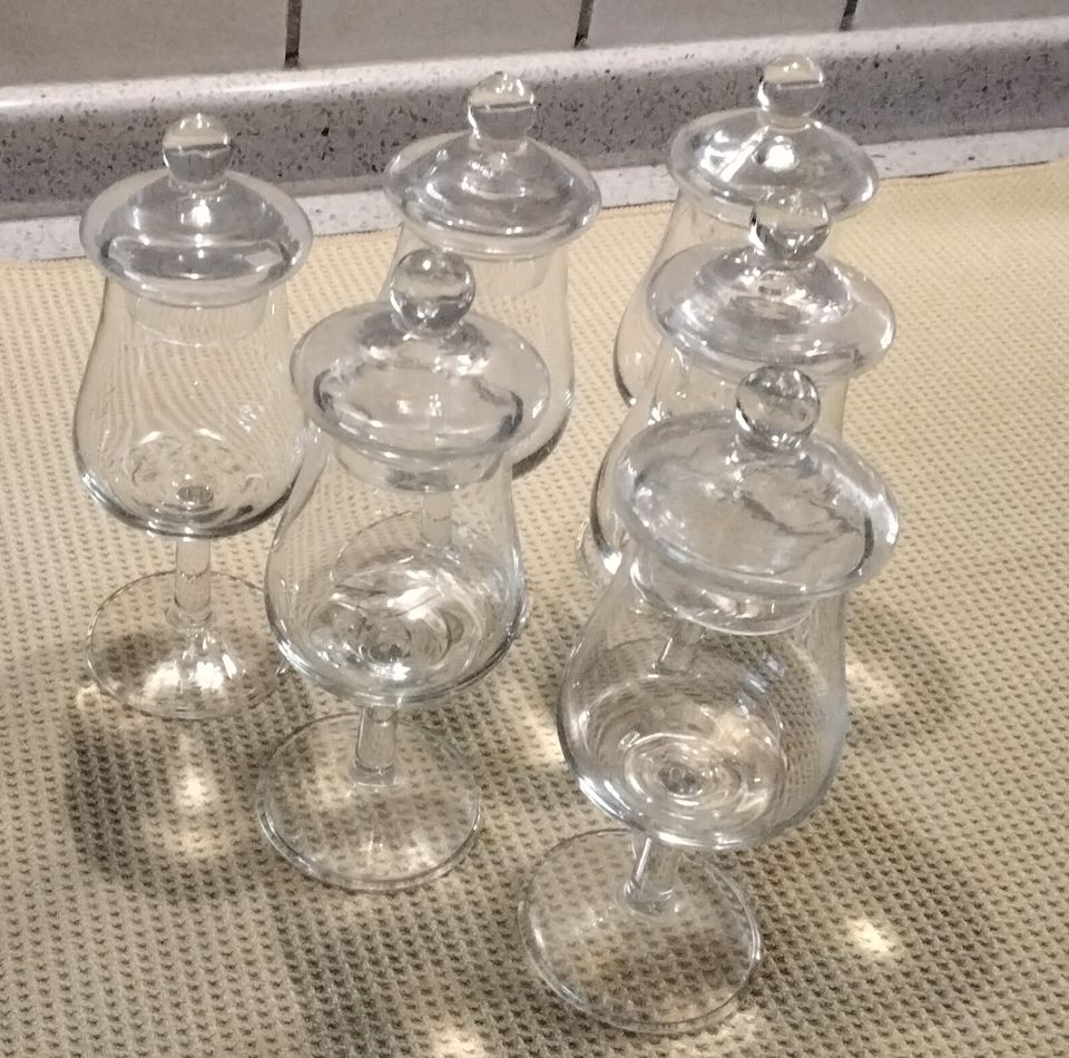 6 Calvados Gläser mit Deckel in Neu Wulmstorf