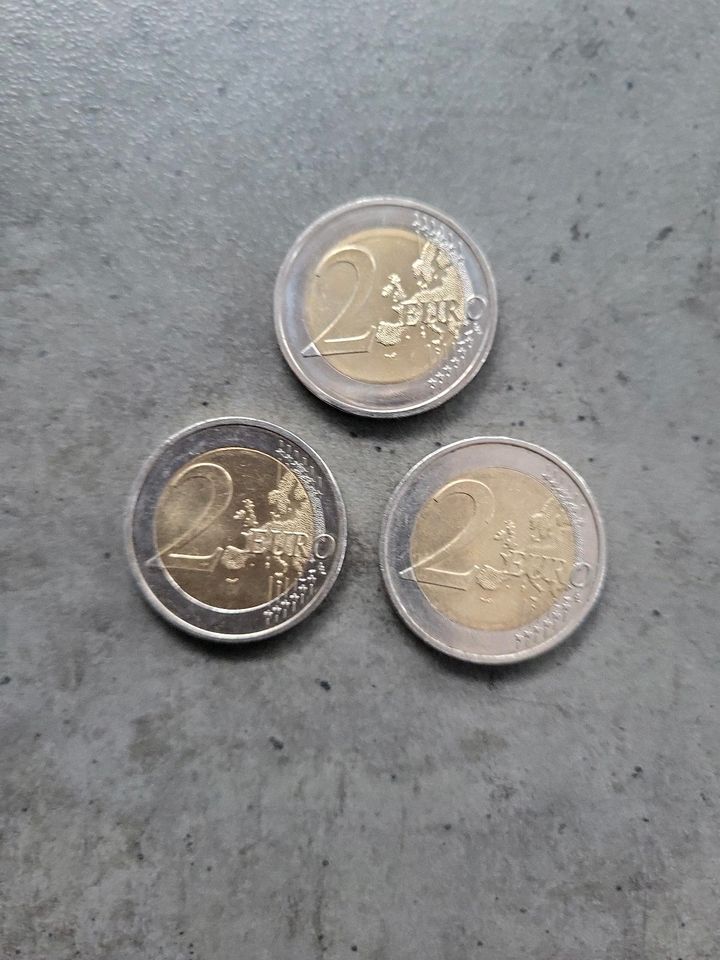 3mal 2 Euro Münze in Töging am Inn