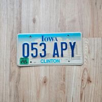 Iowa GEPRÄGT USA US Kennzeichen Nummernschild license plate Bayern - Großmehring Vorschau