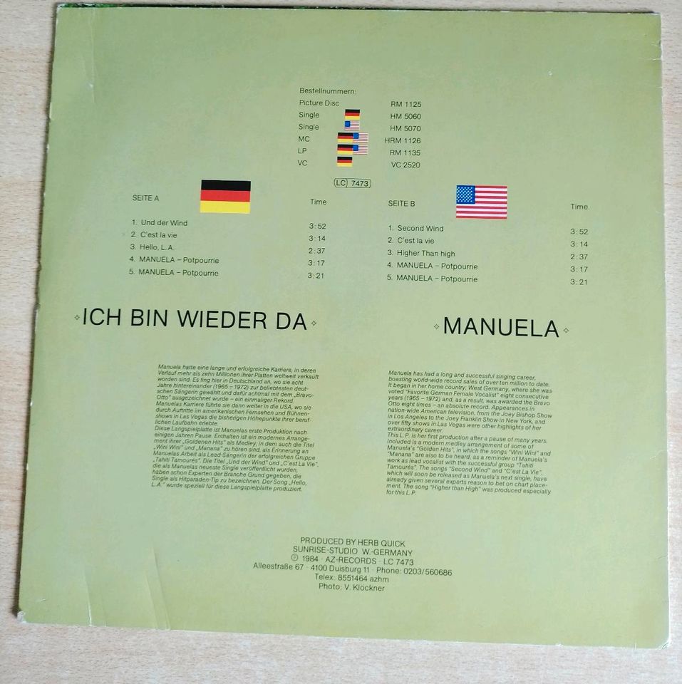 Manuela LP - Ich bin wieder da in Eckernförde