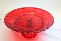 Omas Glasschale Glasschüssel Glas rot dekorative Schale aus rotem Nordrhein-Westfalen - Eitorf Vorschau
