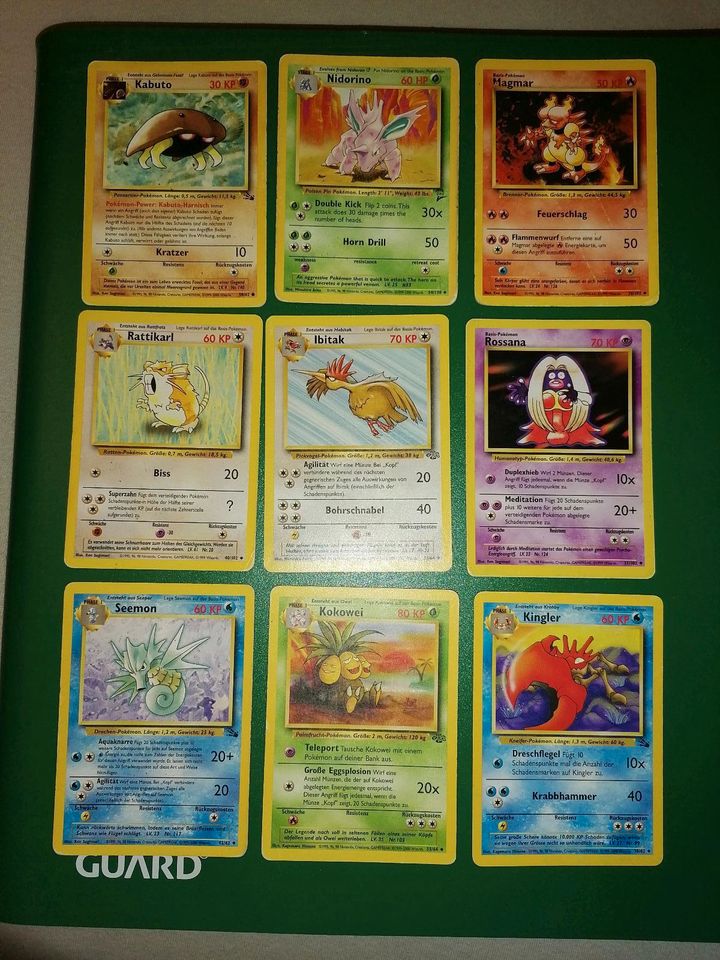 Pokemon Karten Base Set-/2, Fossil, Dschungel non Holo poor - ex. in Schillingsfürst