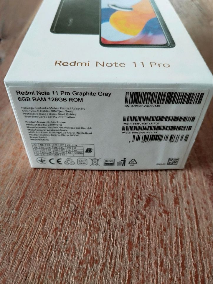 Xiaomi Redmi Note 11 Pro Graphite Gray mit Restgarantie in Hamm