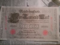 Reichsbanknote 1000 Mark 21. April 1910 rot gestempelt Sammlerstü Schleswig-Holstein - Schleswig Vorschau