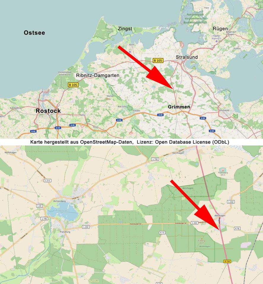 Einfamilienhaus mit vermieteter Einliegerwohnung nahe Grimmen und Stralsund in Wittenhagen