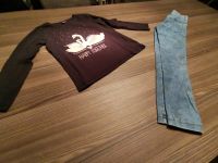 Set Langarmshirt Schwan und Jeggings mit Sternen Gr. 128 Niedersachsen - Celle Vorschau