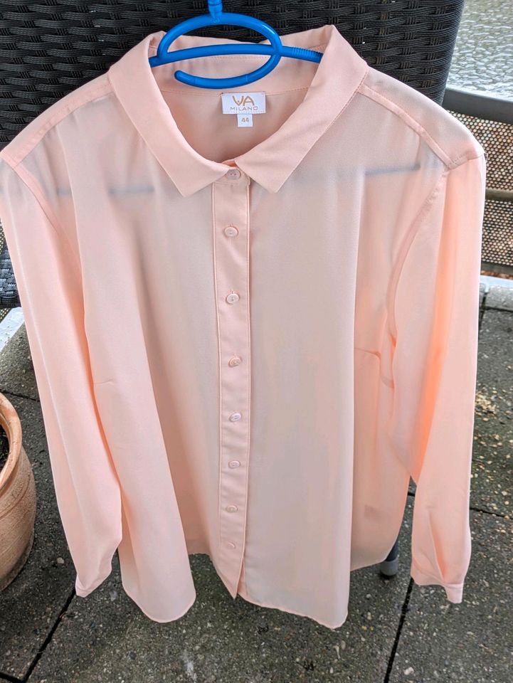 Bluse von Via Milano, QVC, Größe 44, apricot / rosa in Kiel