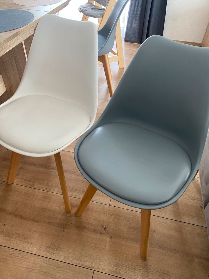 Stühle Esszimmer weiß & grau in Villingen-Schwenningen