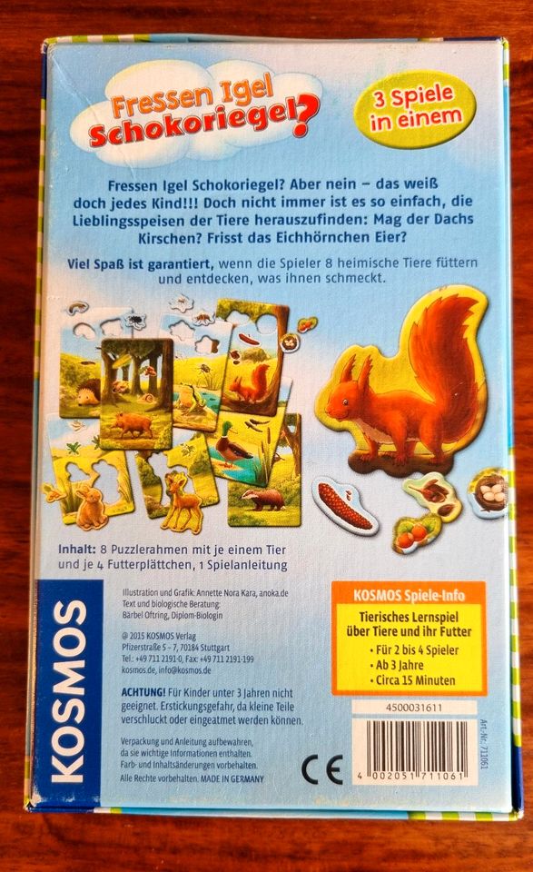 Fressen Igel Schokoriegel Kosmos Gesellschaftsspiel (Reisespiel) in Rednitzhembach