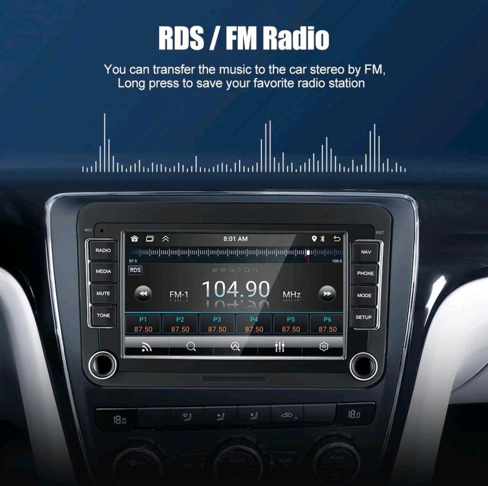 Bluetooth Navi VW Golf 5 6 Passat Touran Android Autoradio in Reinbek