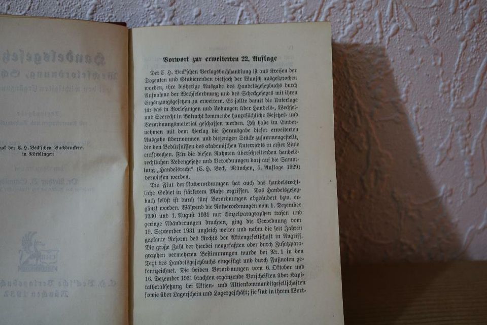 Handelsgesetzbuch von 1932 in Bergkamen