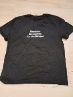 T-Shirt Gr. XL Spruch schwarz mit Weiß denken ist nichts für Anfä Hessen - Korbach Vorschau