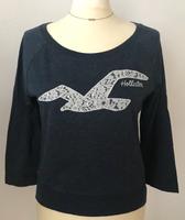 Langarmshirt | Hollister | Gr.XS | dunkelblau | weiße Möwe Hessen - Riedstadt Vorschau