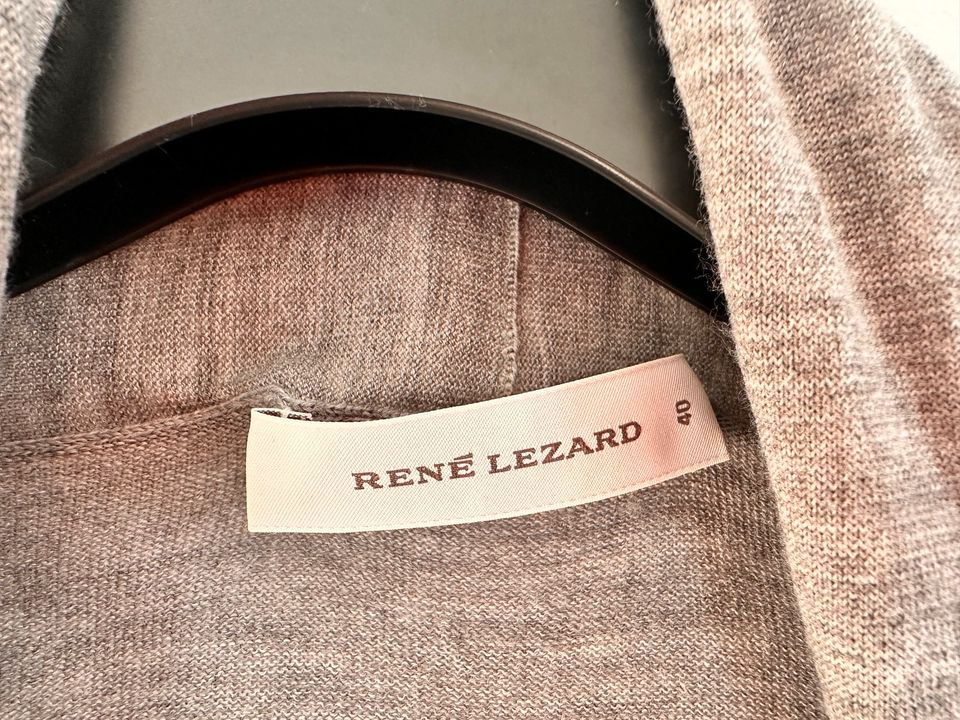 feine Strickjacke René Lezard grau meliert in Stuttgart