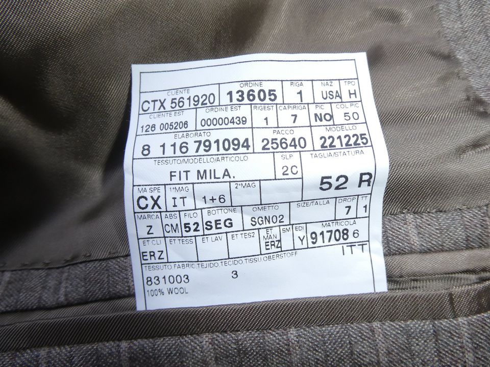 ERMENEGILDO ZEGNA luxus Anzug - Gr: 52 - UVP: 3.290€ - NEU in Hannover
