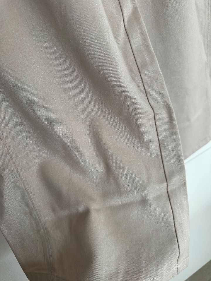 ZARA Hose/Culotte mit weitem Bein, Glitzer beige, Gr. 38 in München