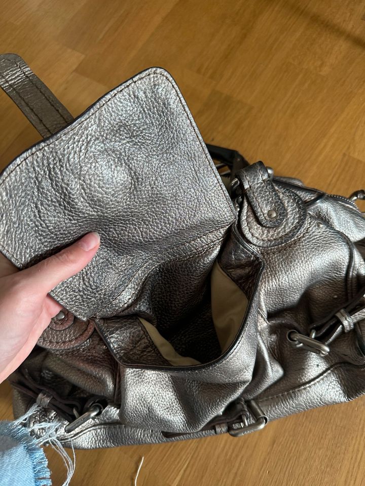 Chloé Paddington Handtasche Metallic Silber XL in Berlin