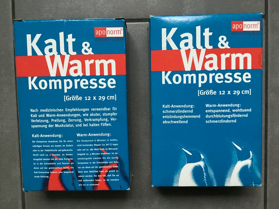 2 Kalt- und Warmkompressen, NEU, 12x29 cm in Essen