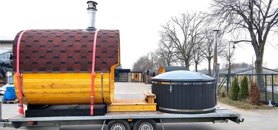 Mobile Sauna, Fasssauna,  Badezuber, Badefass, Saunalandschaft in Berlin