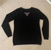 Schwarzer Pullover mit Glitzersteinen Gr.  38 Hessen - Büttelborn Vorschau