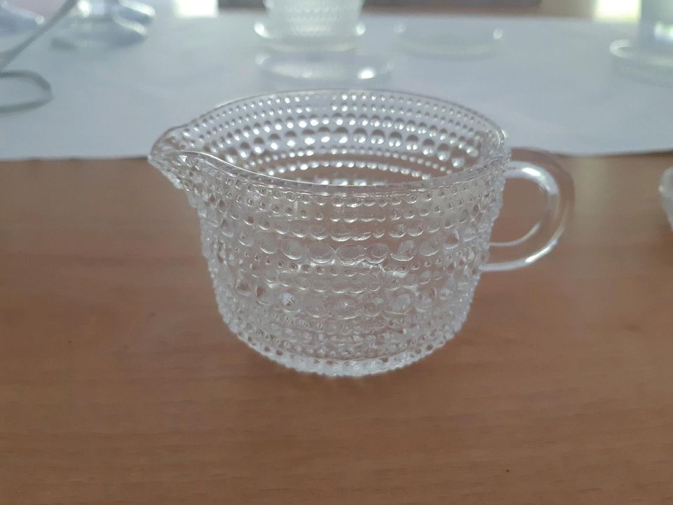 Iittala Kastehelmi Tauperle Glas Milch und Zucker Arabia in Loßburg