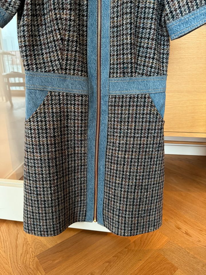 Sandro - kurzes Kleid Hahnentritt Tweed mit Reißverschluss Gr. 34 in Berlin