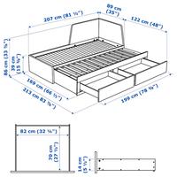 IKEA FLEKKE Tagesbettgestell ausziehbar auf 160cm, 2 Schubladen Sachsen - Meißen Vorschau