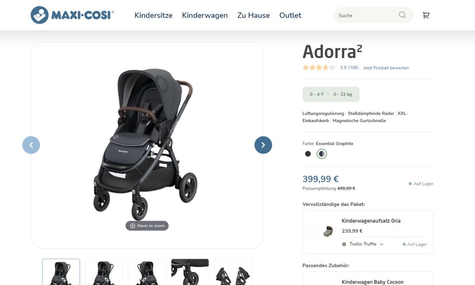 Kinderwagen Buggy Maxi-Cosi Adorra 2 in Eberbach