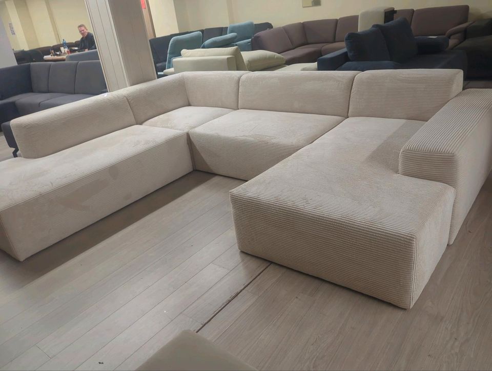 Sofa Wohnlandschaft Couch Garnitur Cord RHO *Möbel Outlet Osnabrü in Osnabrück