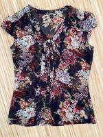 Esprit Collection Bluse kurzarm floral dunkelblau Gr. 34 Chiffon Hessen - Bruchköbel Vorschau