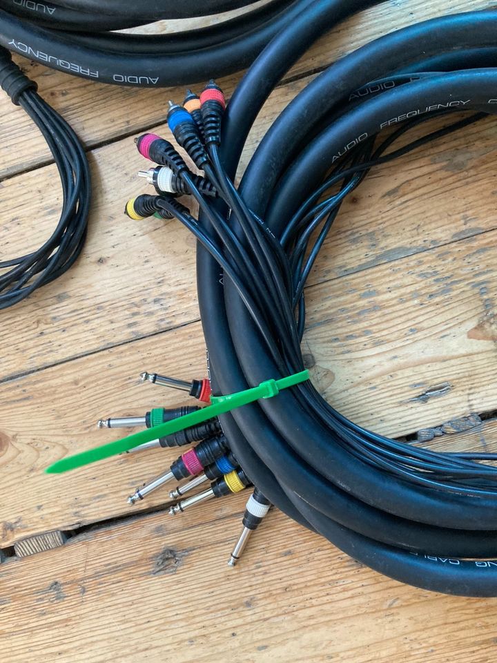 2x 5m audio frequency contr. cable /8 Kanal / 1/4 Mono - Cinch in Berlin