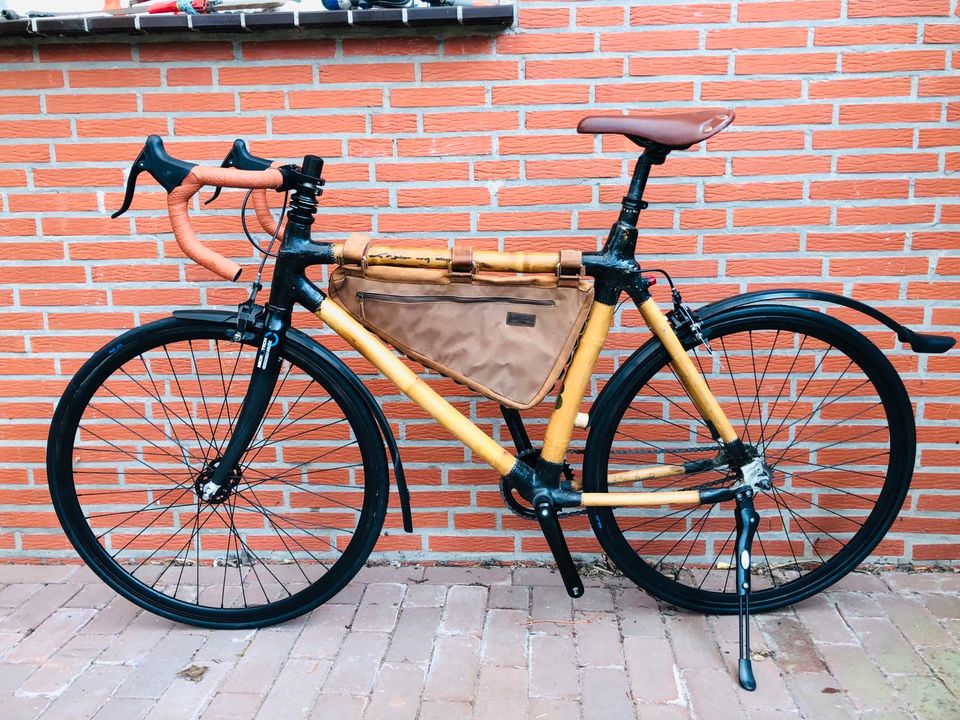 Handmade Gravelbike Race Works Bamboo RH60 Unikat Rennrad Bike in Kleve