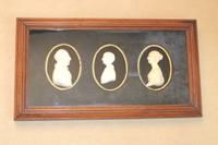 altes Wachsbild um 1850 3 Portraits hinter Glas Holz Rahmen Rheinland-Pfalz - Münstermaifeld Vorschau