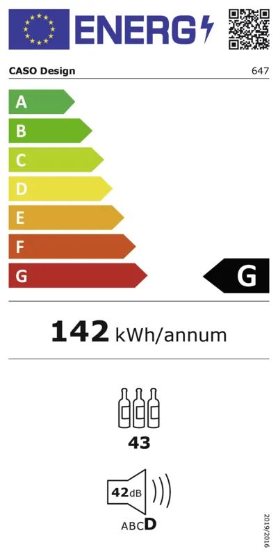 Caso Weinkühlschrank 647 WineSafe 43 Standardflaschen EKK G in Hamm