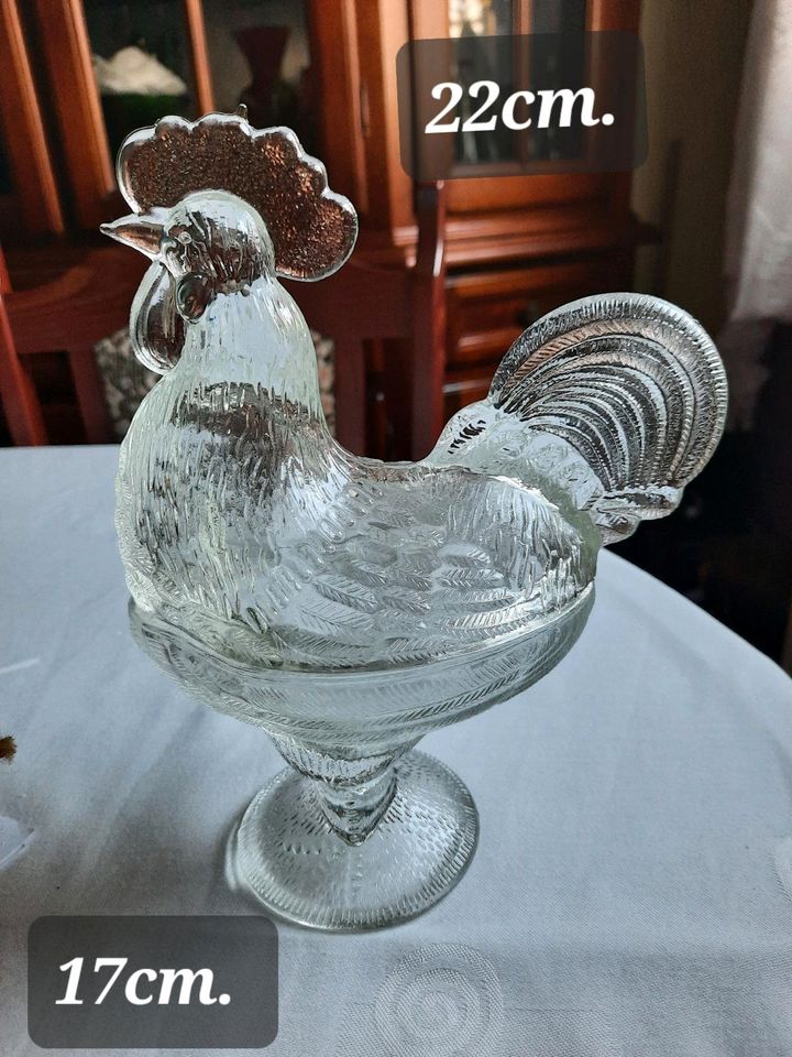 Butter Dose pressglas Huhn  aus Glas in Gütersloh