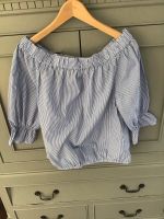 Sienna Carmenbluse blau/weiß Wandsbek - Hamburg Sasel Vorschau