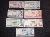 Banknoten Lot Türkei Geldscheine 7 Stück für 10 Euro München - Schwabing-Freimann Vorschau