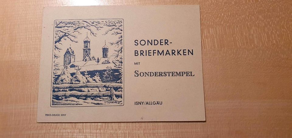 Sonderbriefmarken nordische Skimeisterschaften 1949 in Weitnau