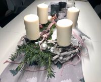 Adventskranz weiße Kerzen Silber rosa Holz Nordrhein-Westfalen - Anröchte Vorschau