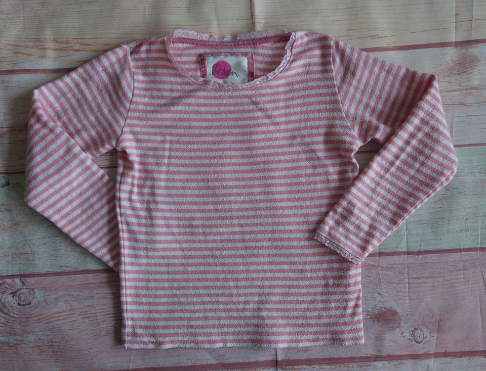 Rosa-weißes Pointelle-Shirt (Mini Boden) / Gr. 128 in Berlin