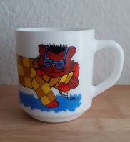 Arcopal France Tasse *Kater von Welt* Opalglas/Milchglas Vintage Bayern - Augsburg Vorschau