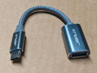 USB C zu USB A Adapter Smartphone Handy grau 15cm Nylon Kabel NEU Hessen - Haiger Vorschau
