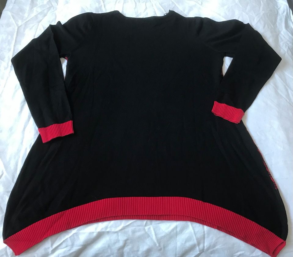 Pullover Pulli Gr. 36/38 S rot schwarz in Ganderkesee