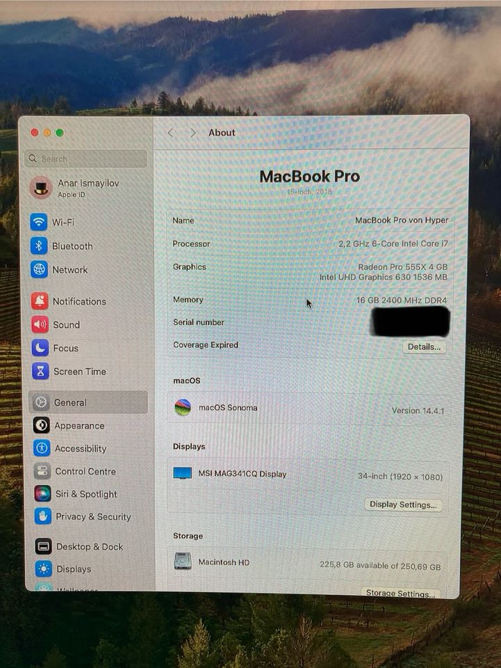 Macbook Pro 15, 2018, i7, 16GB, Radeon Pro 555X 4GB in Westoverledingen