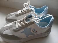 Sneaker Damen, weiß/hellblau, 1 x getragen, Gr. 39, Hessen - Borken Vorschau
