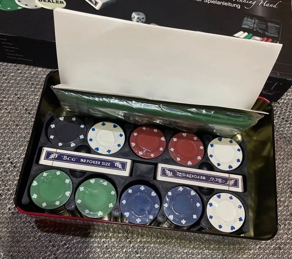 Poker Set / Chips Texas Hold Em Spiel und Spaß NEU & OVP in Dornstadt