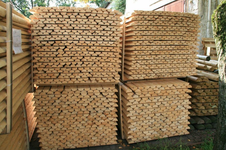 Halbrundriegel – Holz, nicht imprägniert – Rohware – in Wagenfeld
