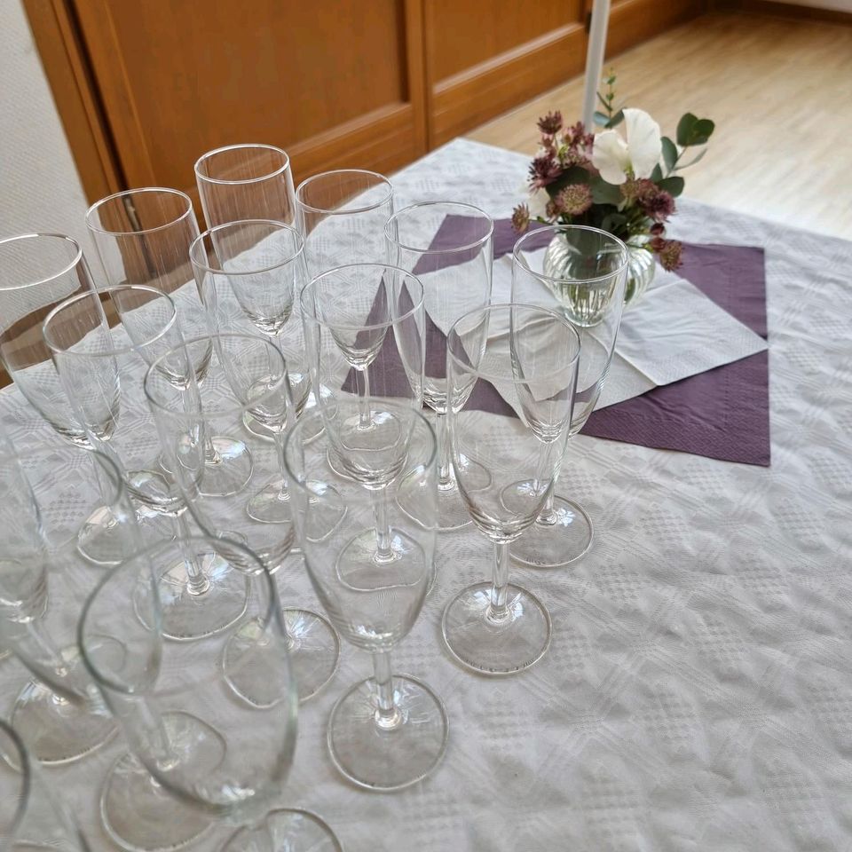 120 Sektgläser zu verleihen mieten leihen Party Hochzeit Feier in Freiburg im Breisgau